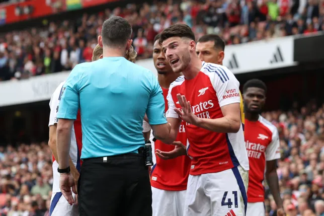 Howard Webb acknowledges error in decision leading to Declan Rice's red card in Arsenal vs Brighton