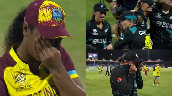 Heartbreak for WI players as captain Matthews devastated after loss; NZ players stunned in tears of joy after T20WC final berth