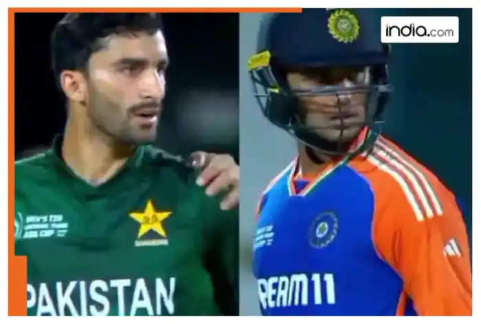 Clash between Abhishek Sharma and Sufiyan Muqeem during IND-A vs PAK-A ACC Menâ€™s T20 Emerging Asia Cup 2024 match captured on camera