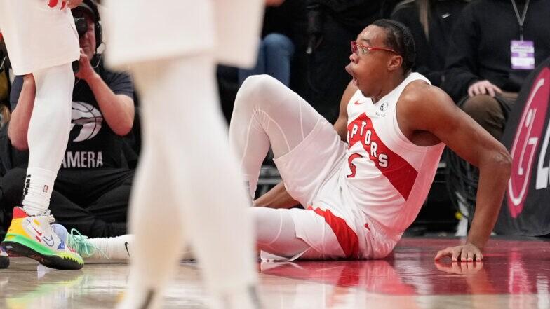 Raptors' Scottie Barnes sidelined due to sprained right ankle against Knicks